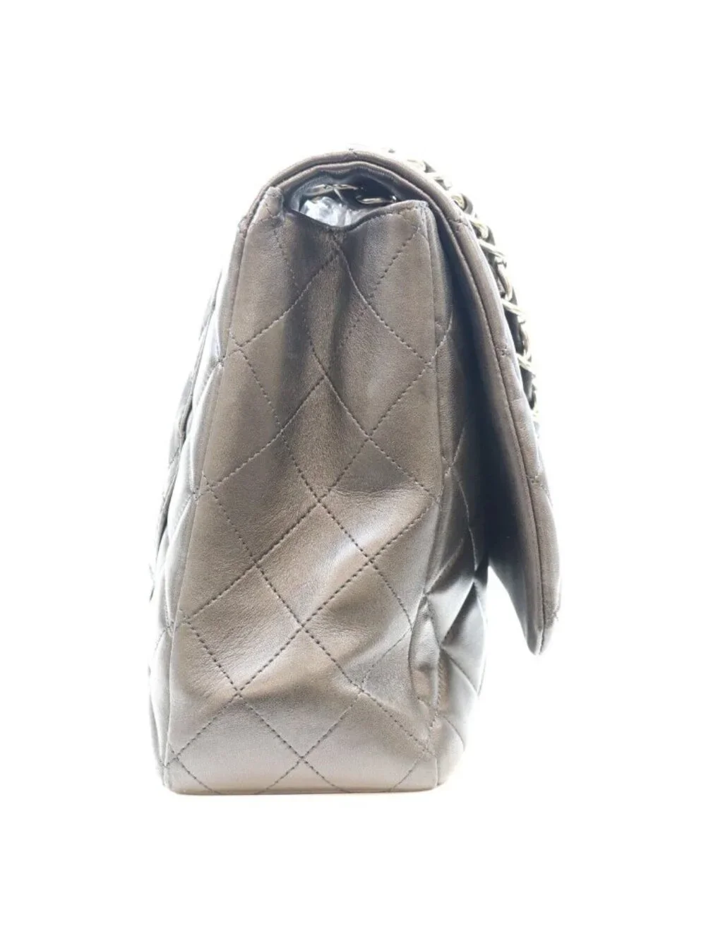 Chanel Black Lamb Silver Single Flap Maxi Quilted 34